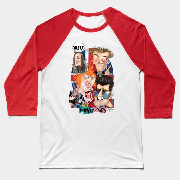 The Young Ones Baseball T-Shirt by Sarah Bailey TV Cartoons